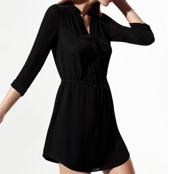 Aritzia Babaton black Bennett silk shirt dress - XS - Picture 2 of 5